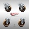 Service Caster 4 Inch SS High Temp Phenolic Wheel Swivel Bolt Hole Caster Set with 2 Brake SCC SCC-SSBH20S414-PHSHT-2-TLB-2 - alternate 1